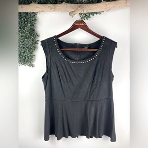 Torrid || faux suede studded peplum blouse top